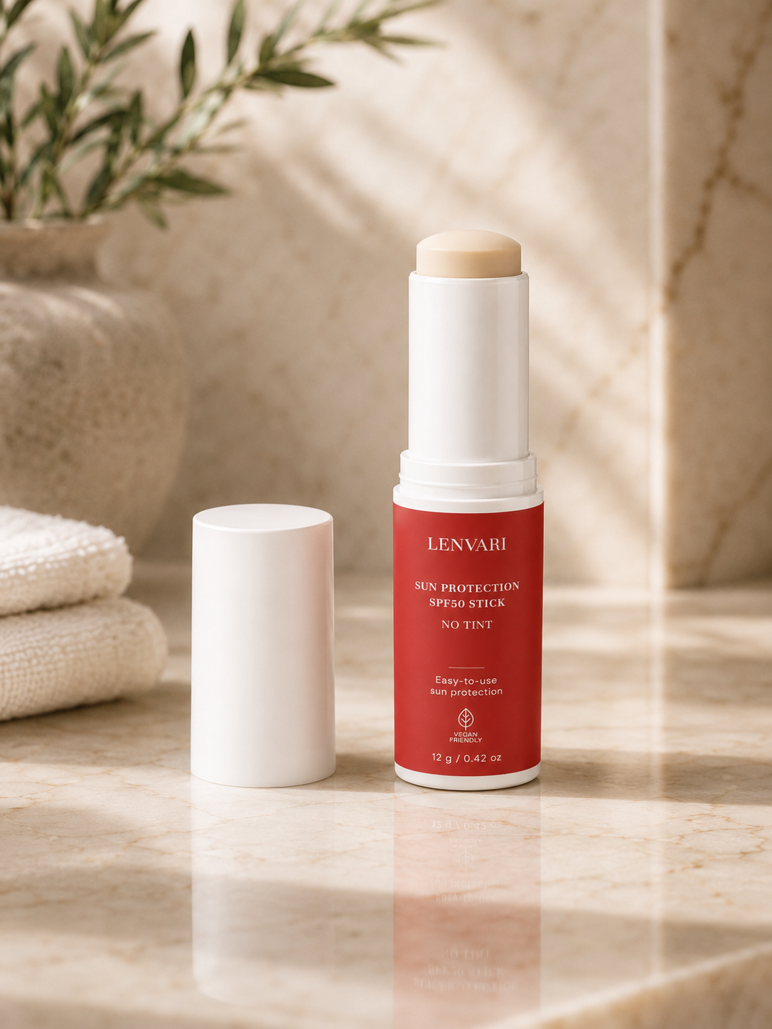 Lenvari sztyft SPF 50 do twarzy – bez koloru